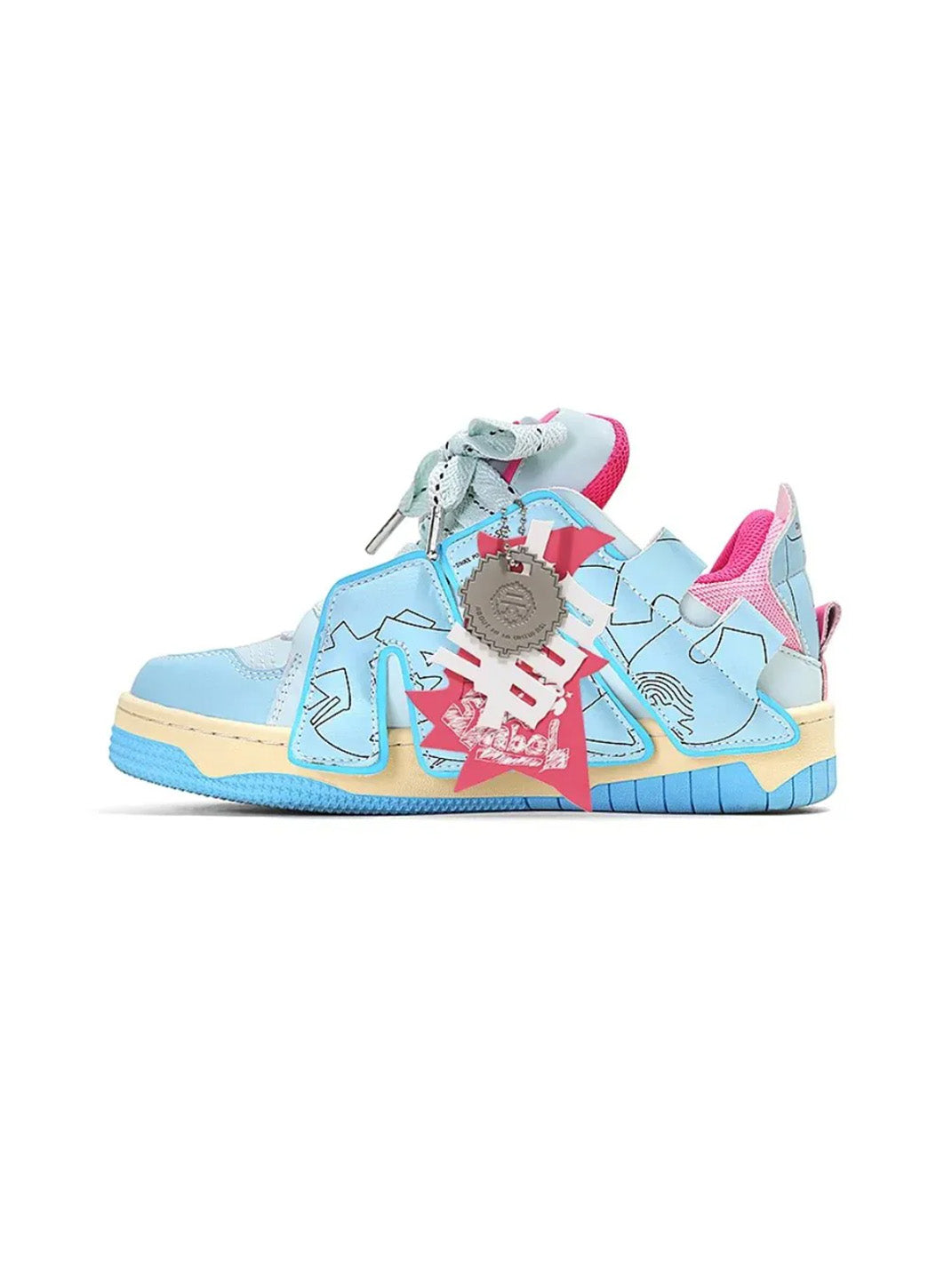Blue Whirlwind Duotone Skate Sneakers