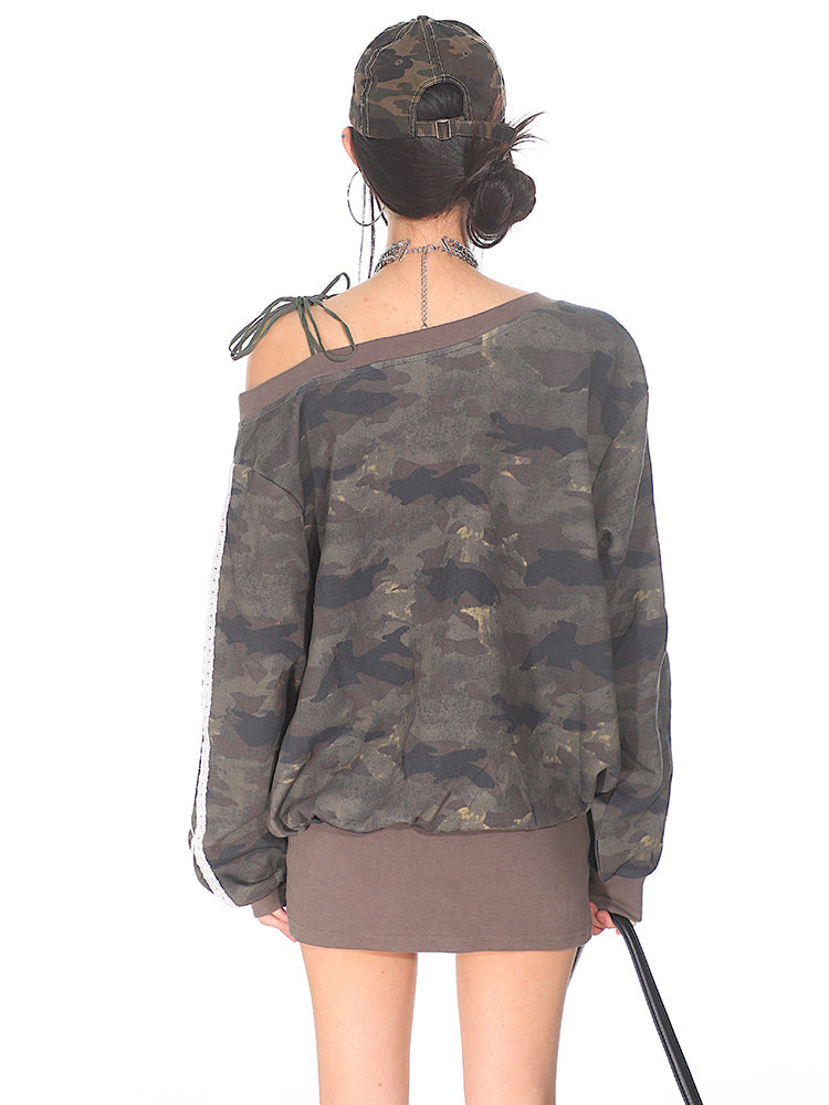 Camo Snake Print Sweatshirt