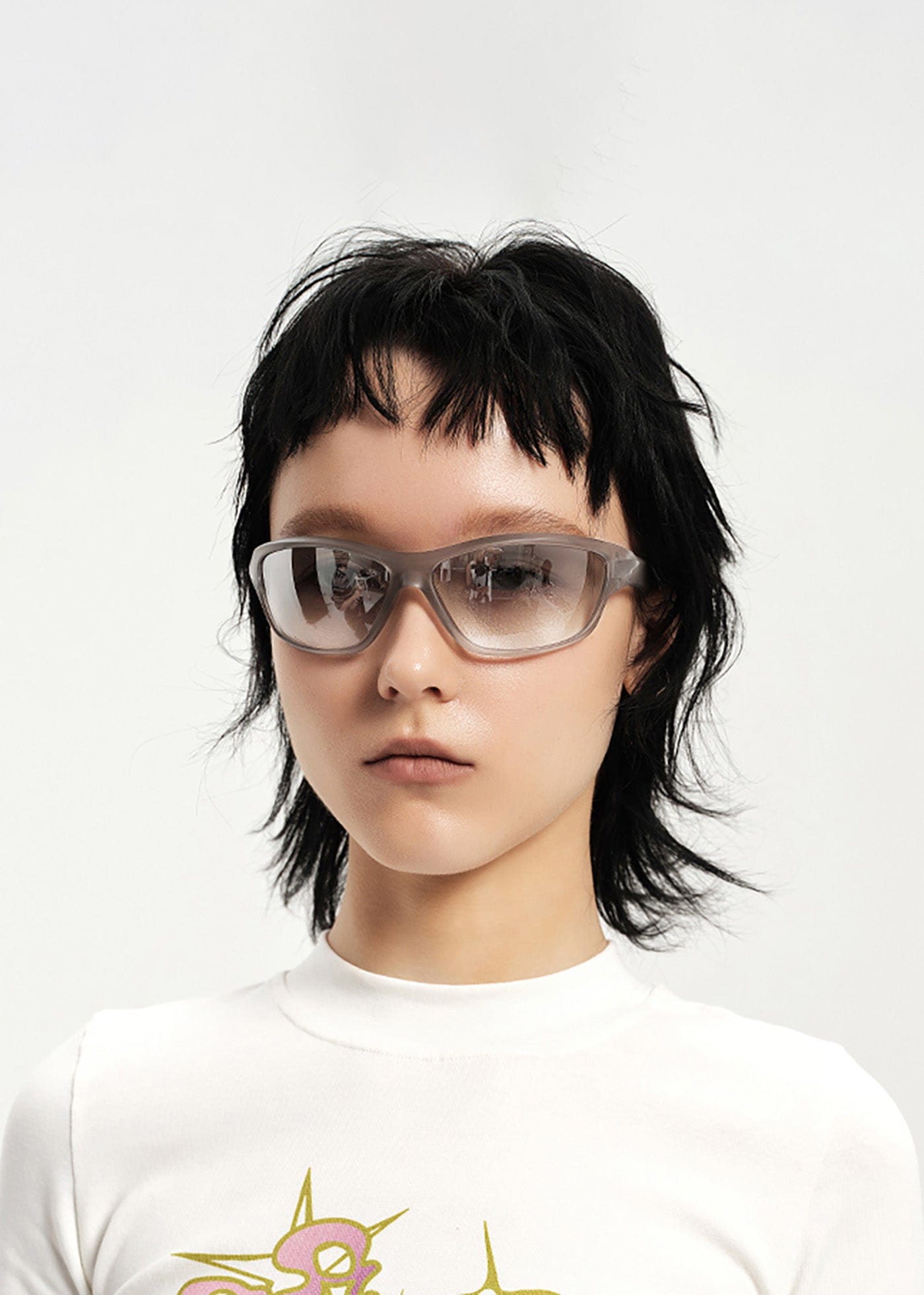 Sculpted Wraparound Sport Sunglasses - view 8