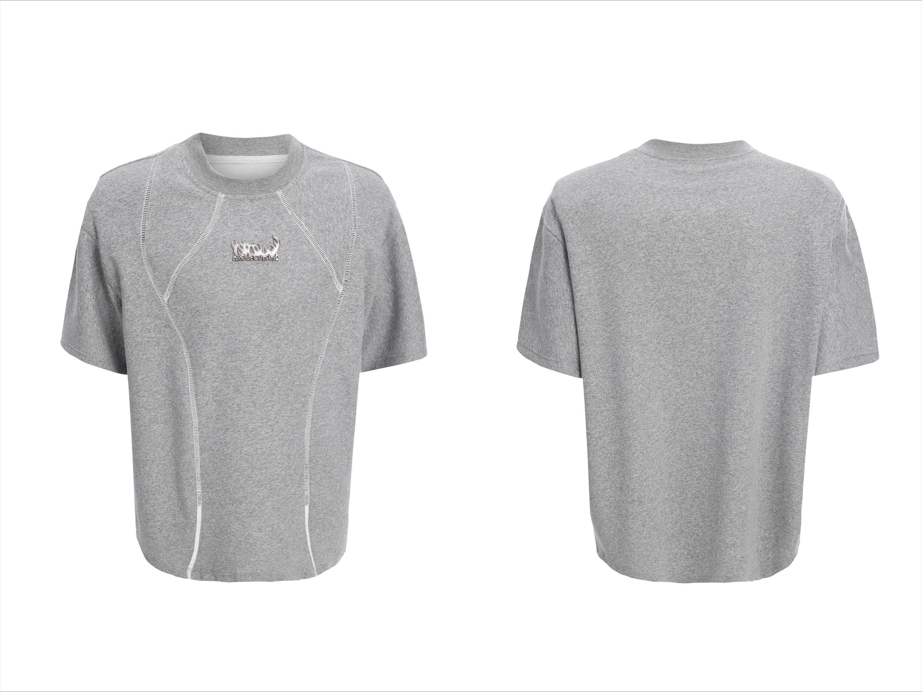 White Reflective Piping Technical T-Shirt