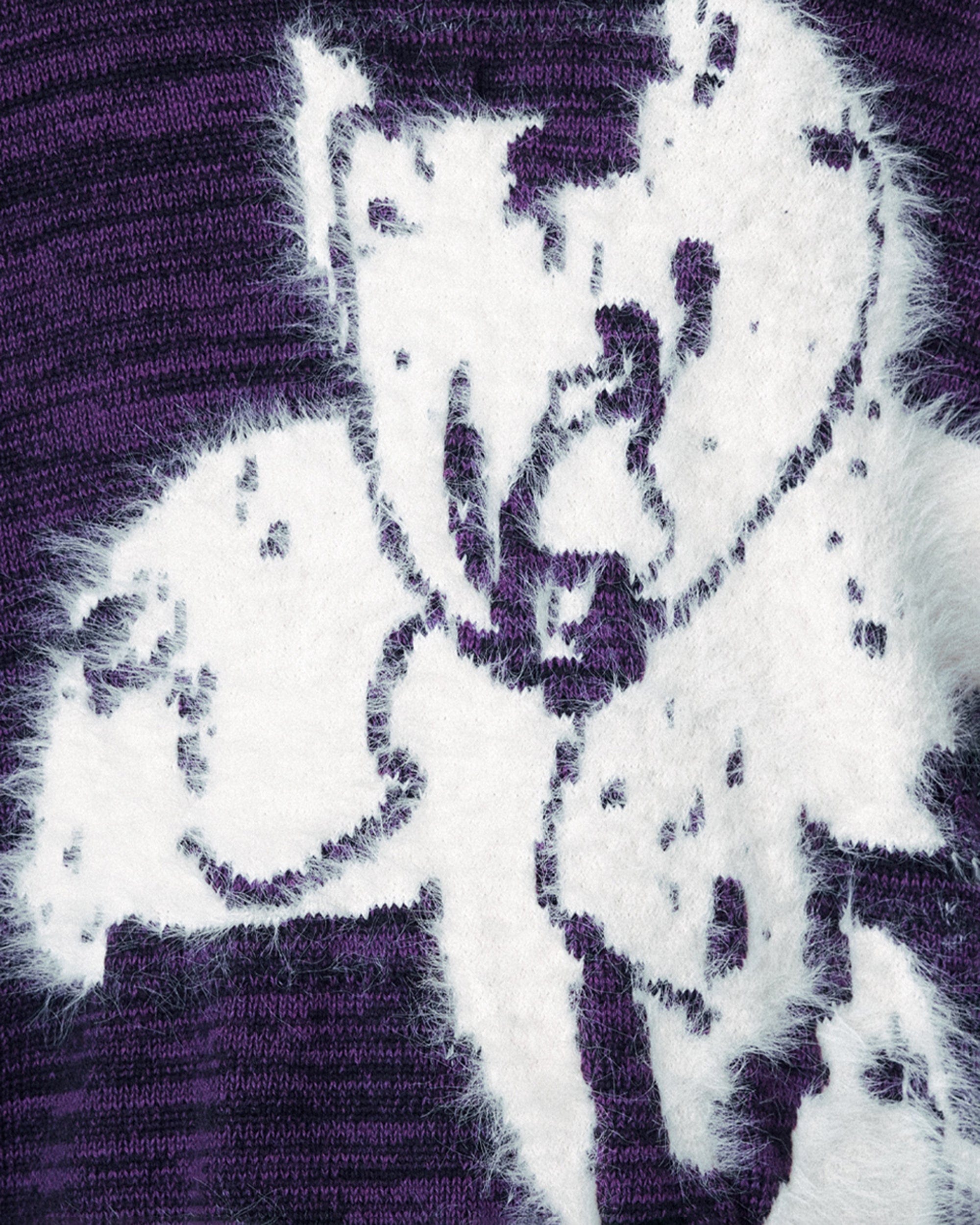 Abstract Print Purple Sweater