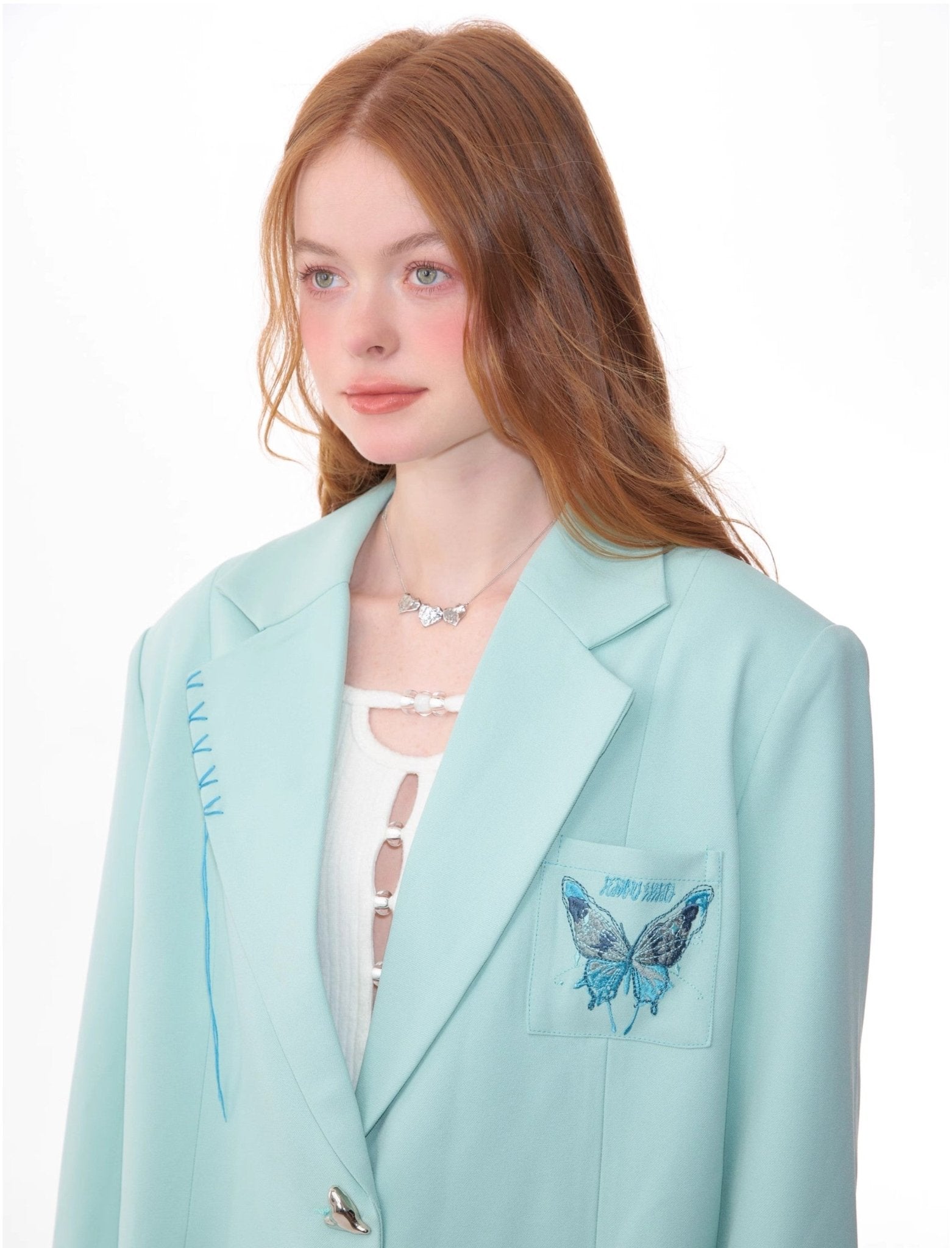 Butterfly Embroidered Blazer