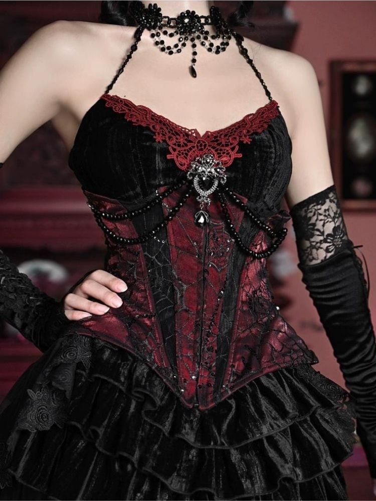 Gothic Spider Queen Corset Set