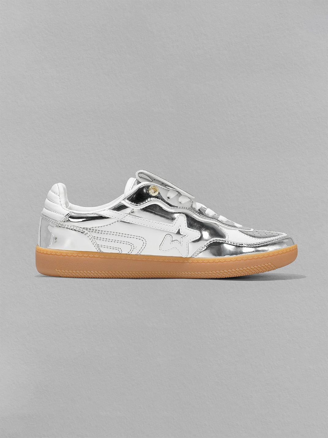 Mirror-Silver Star Gum-Sole Trainers - view 7