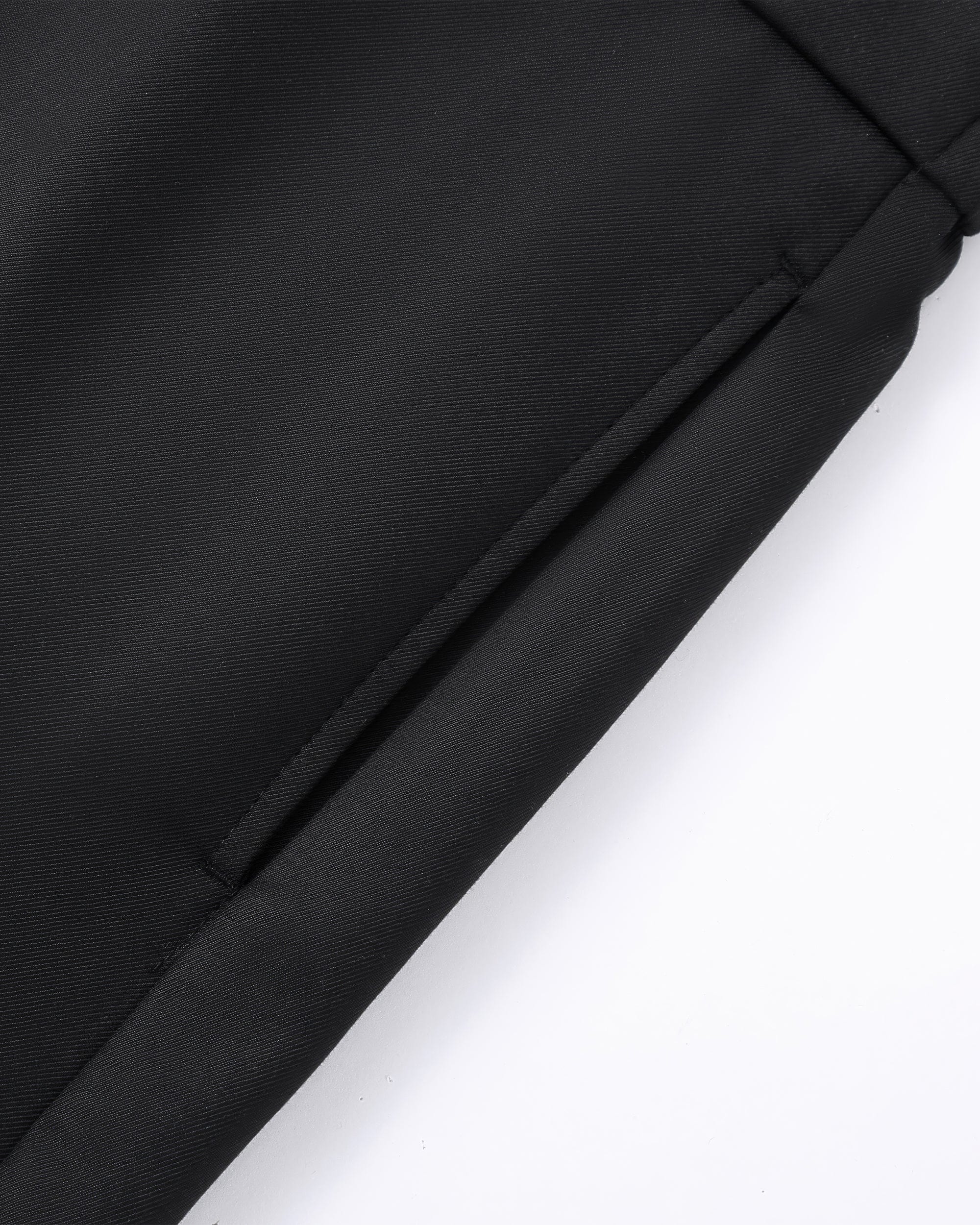 Curved Black Ultra Wide-Leg Trousers