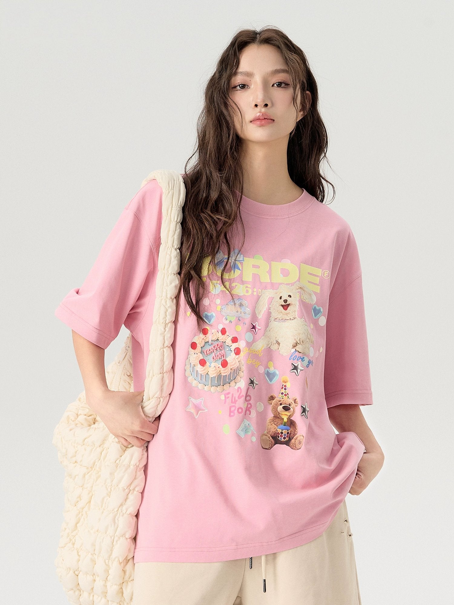 Assorted Cake Pattern T-Shirt - chiclara