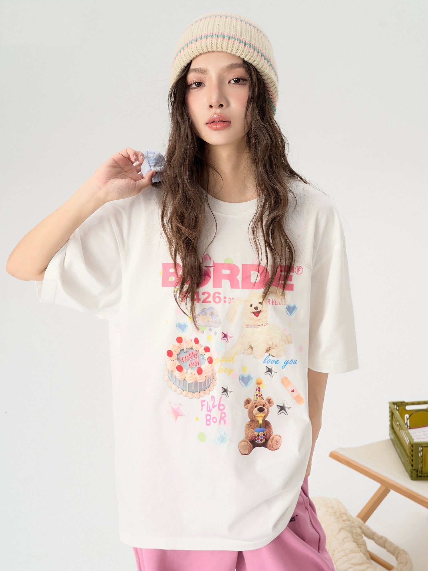 Assorted Cake Pattern T-Shirt - chiclara