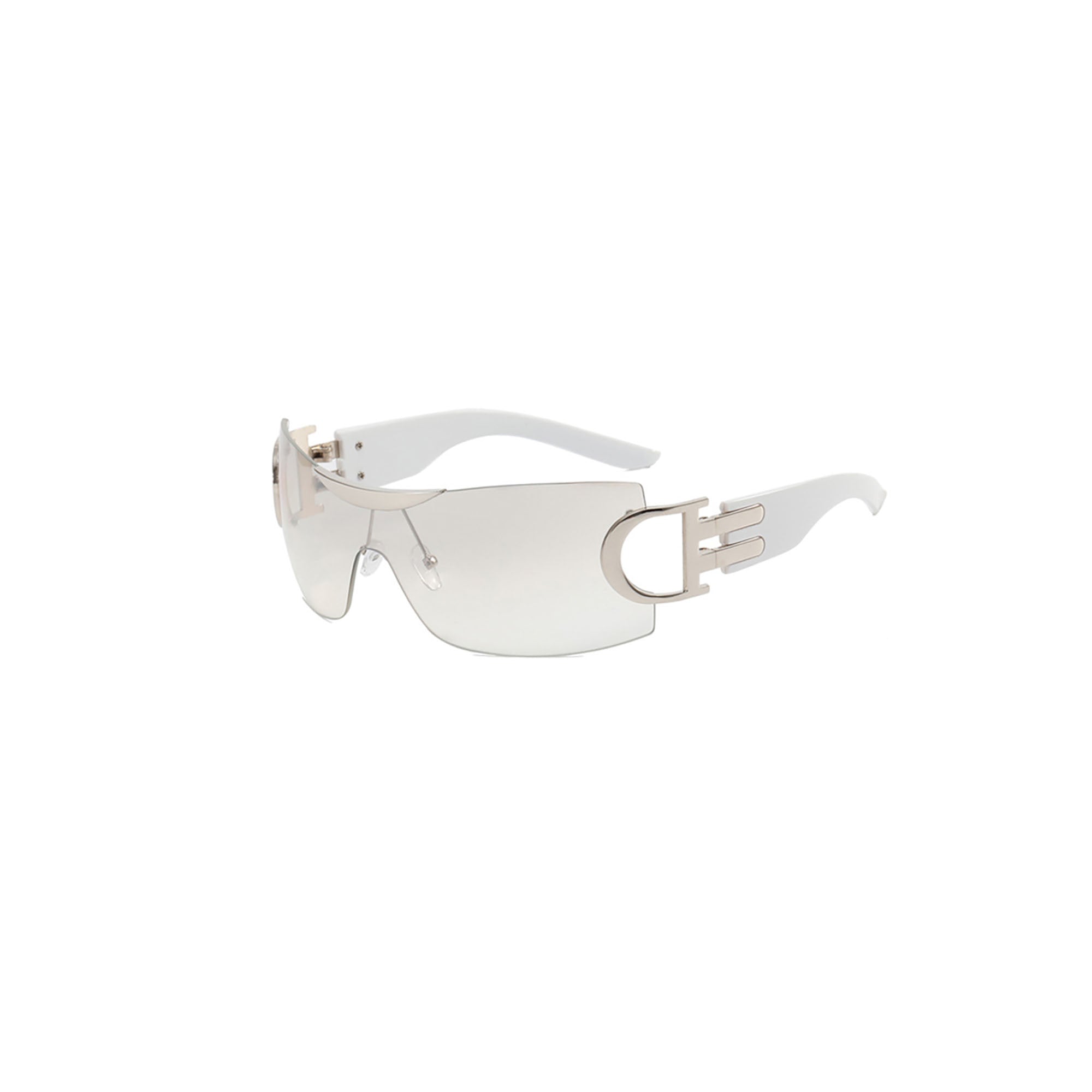 Sculpted Shield Wraparound Sunglasses - view 4