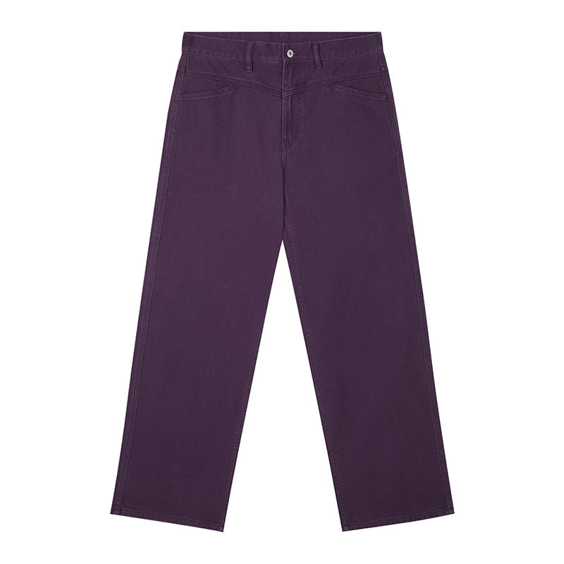 Trendy Washed Split Work Pants - chiclara