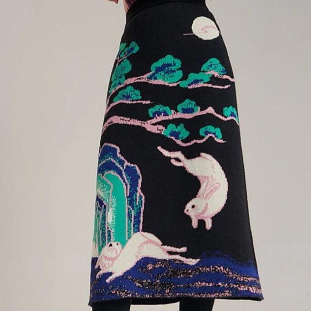 Japanese-Style Knit Skirt