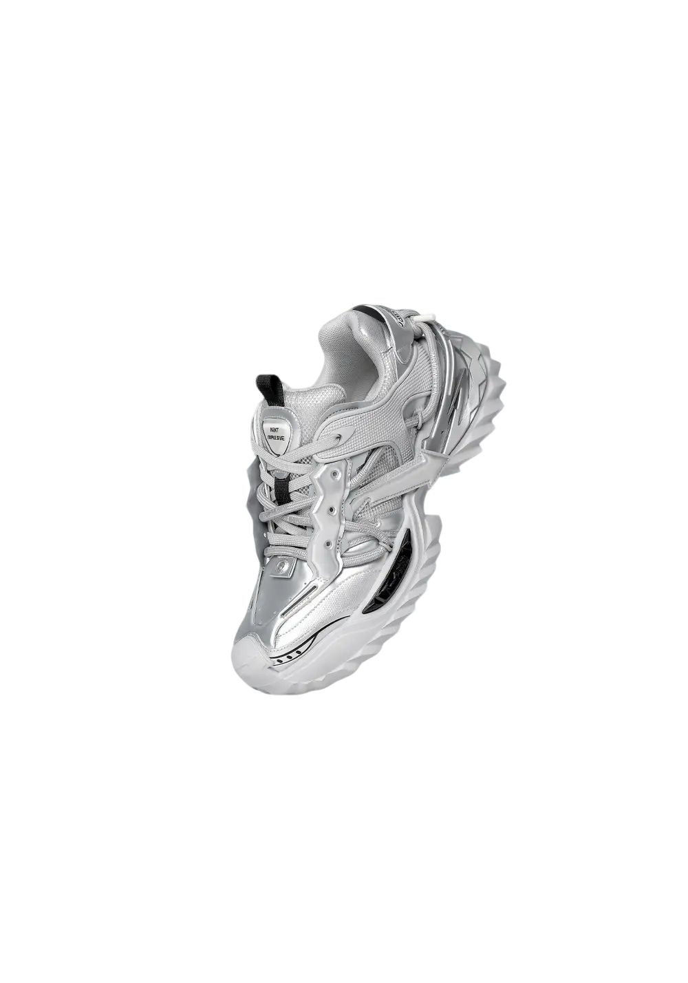 Black Air-Cushion Platform Sneakers