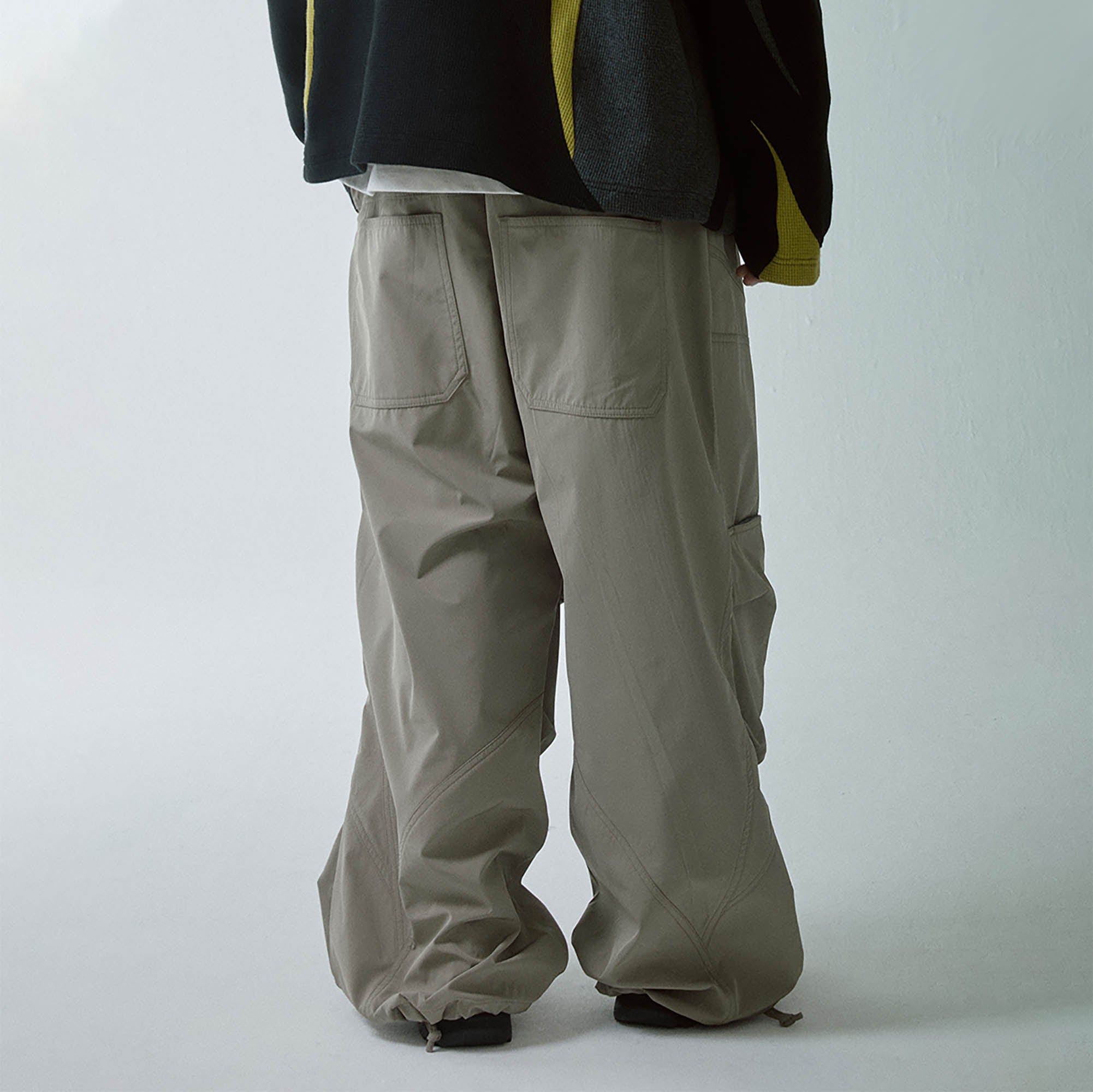 Wide-Leg Panel Utility Pants