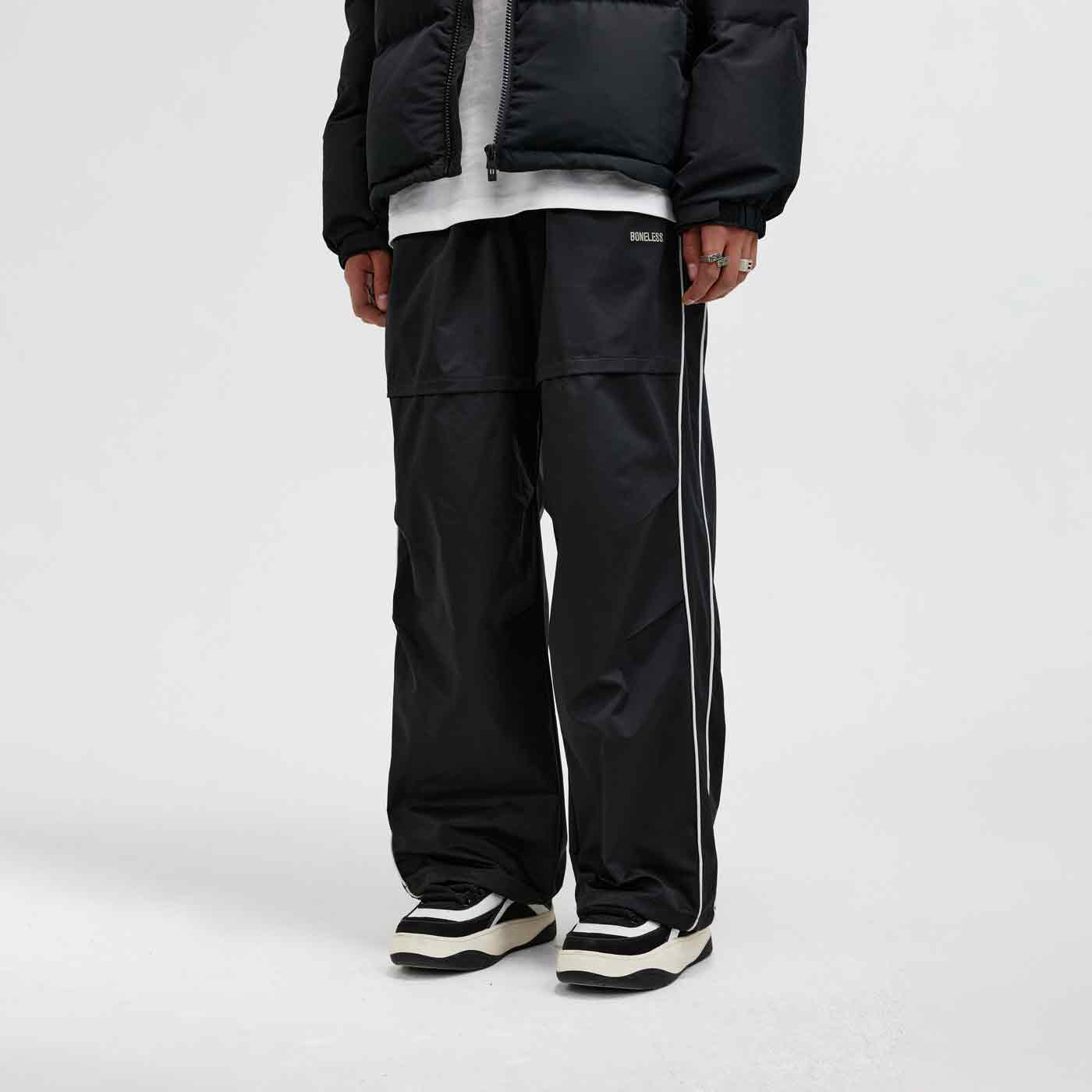 Wide Paneled Track Pants