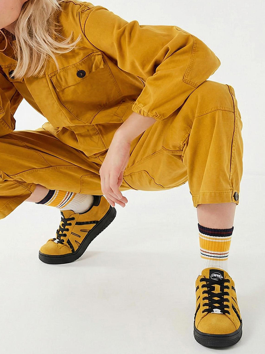 Suede Platform Sneakers with 3 Interchangeable Laces