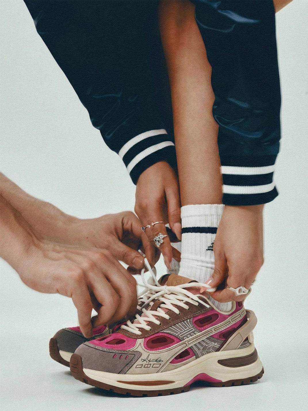 Color Block Chunky Running Sneakers