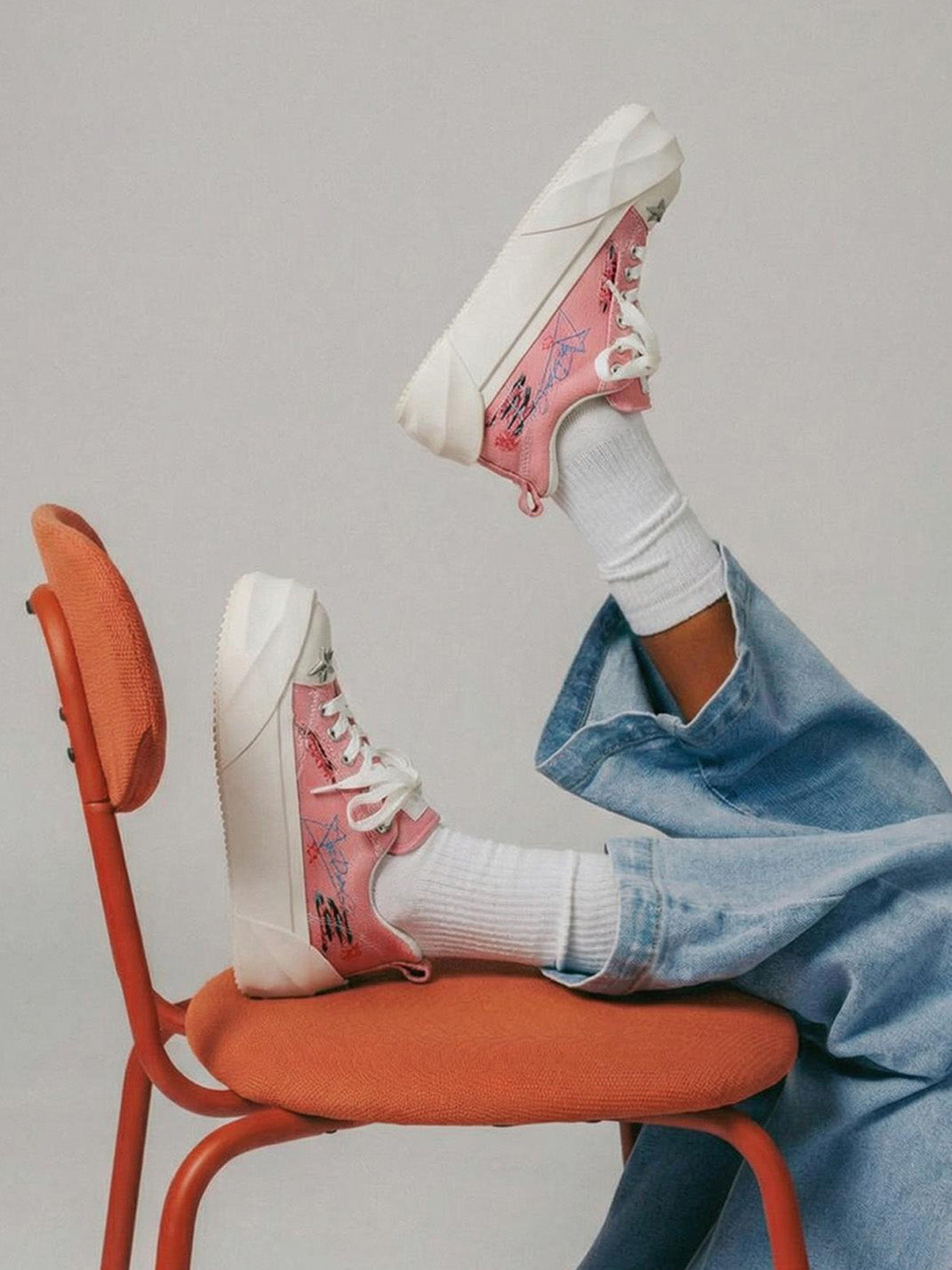 Graffiti Canvas Platform Sneakers