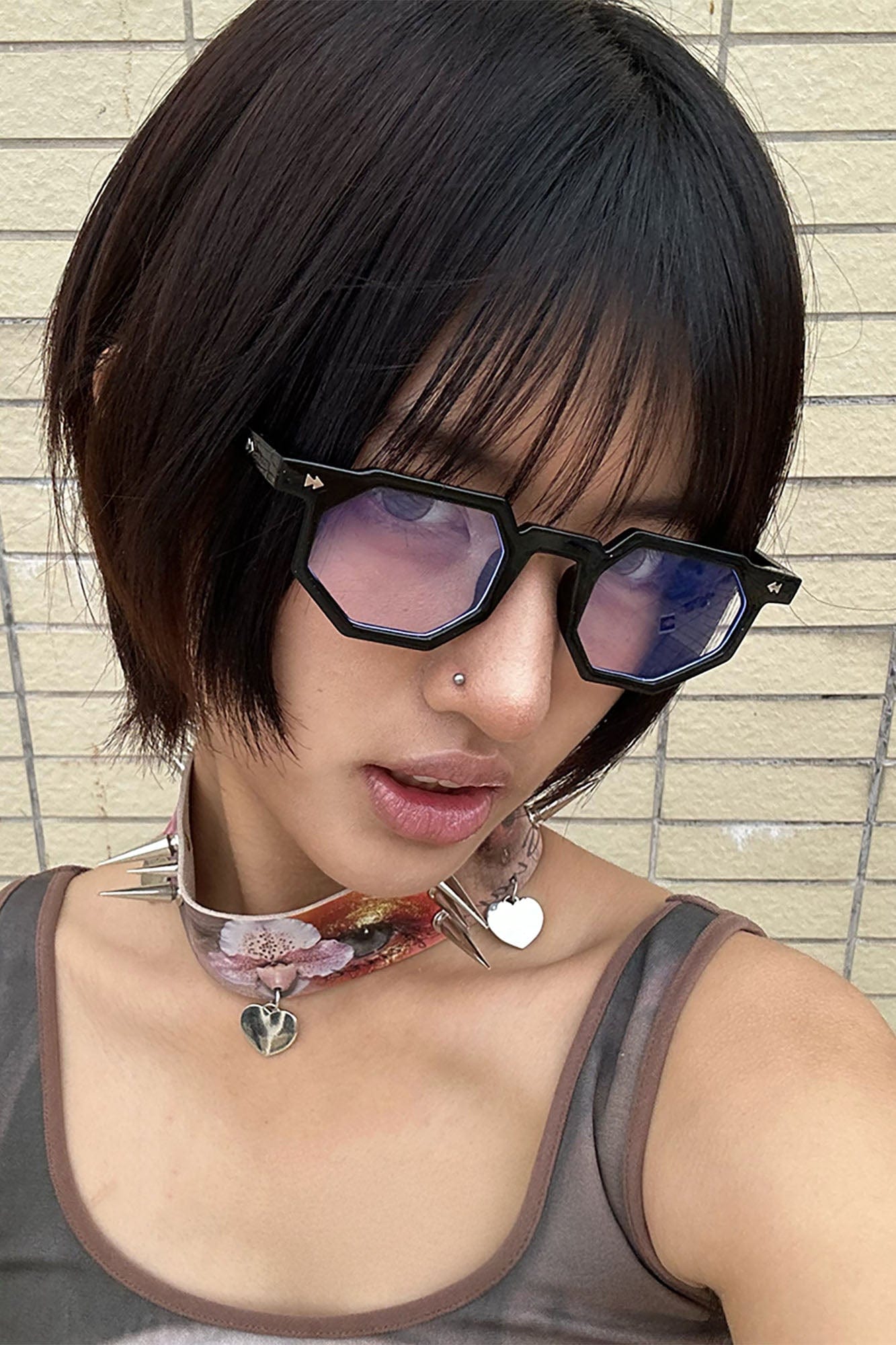 Angular Geometric Layered Fashion Glasses - view 12