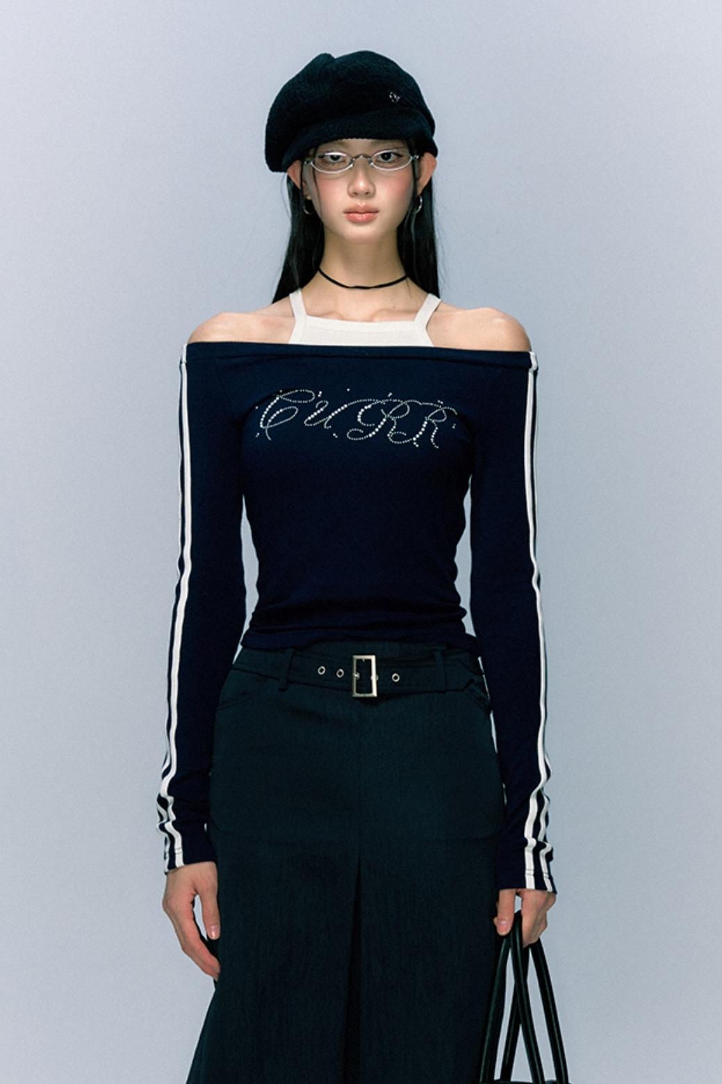 Y2K-Inspired Off-Shoulder Top