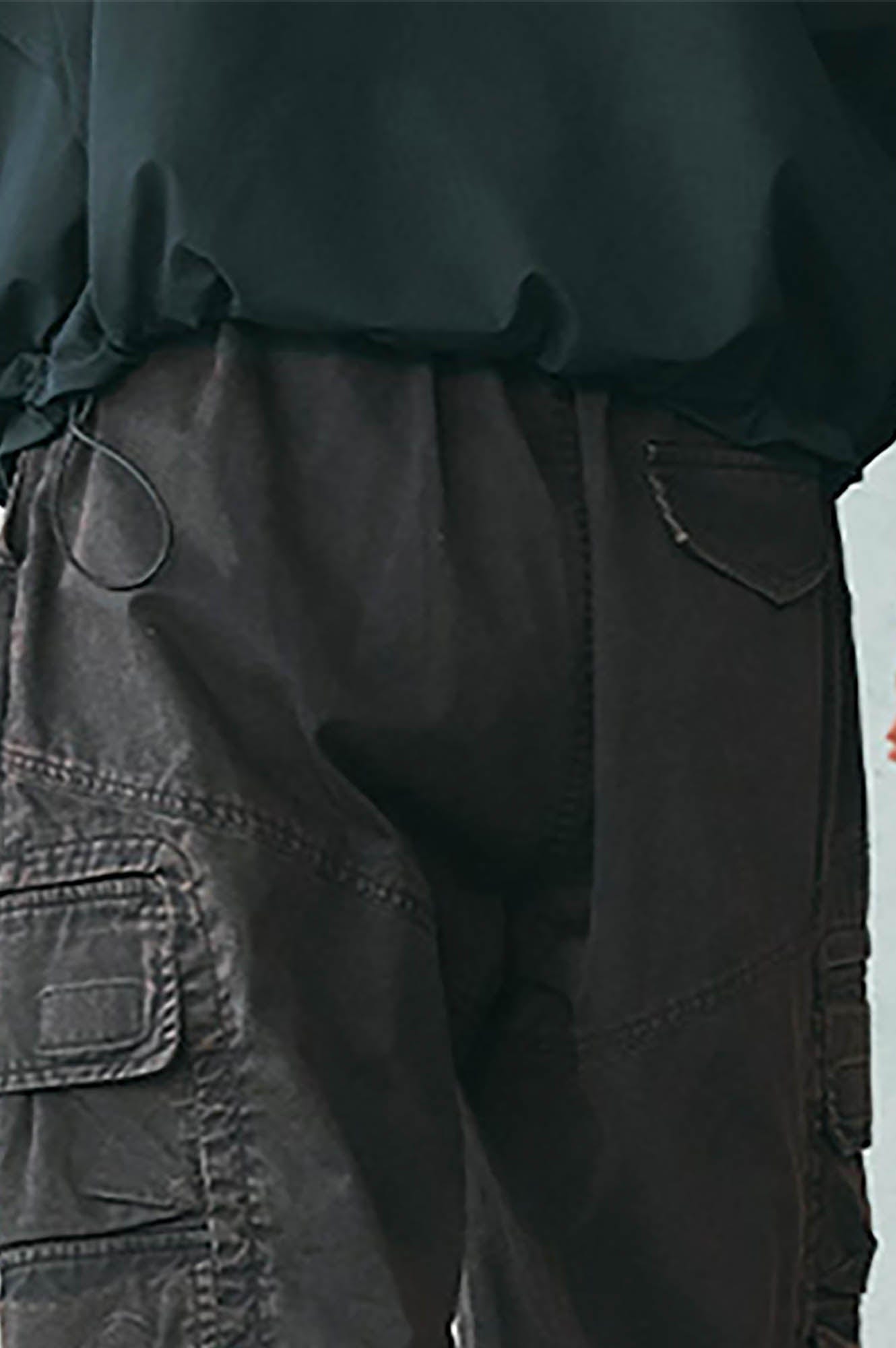 Black Canvas Cargo Pants