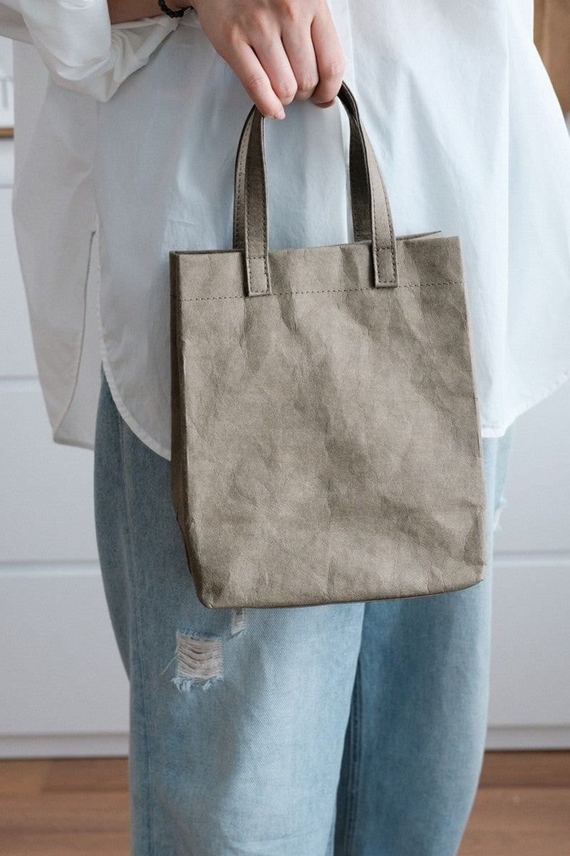 Mini Kraft Fake Paper Tote Bag