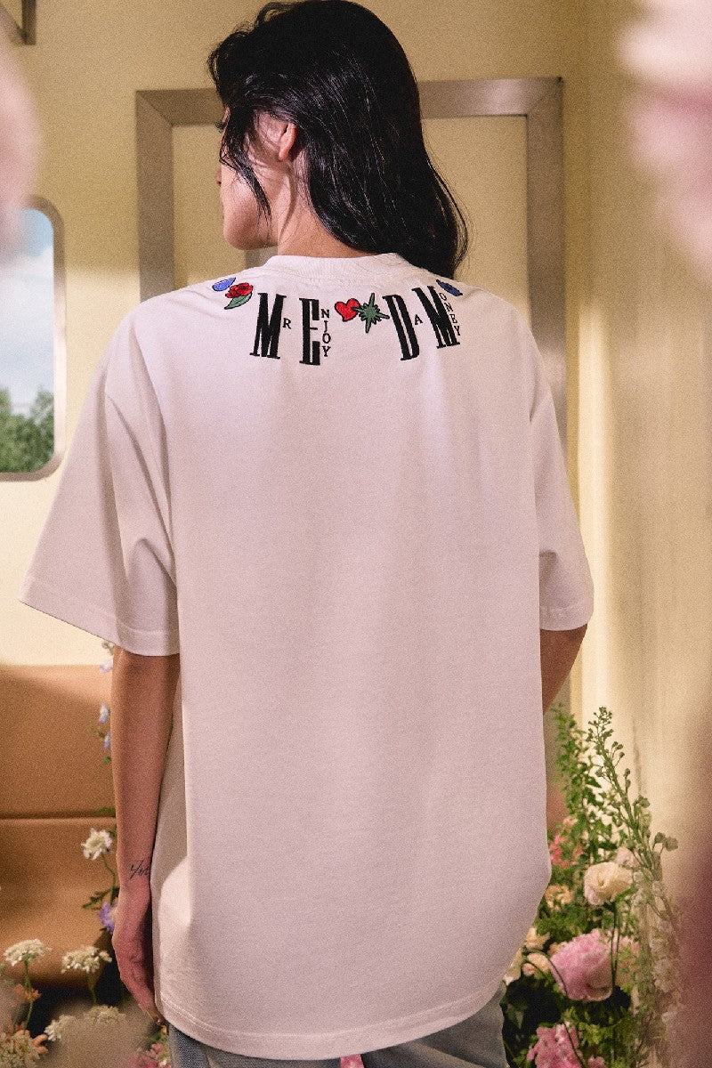 Tee with Embroidered Neck Logo - chiclara