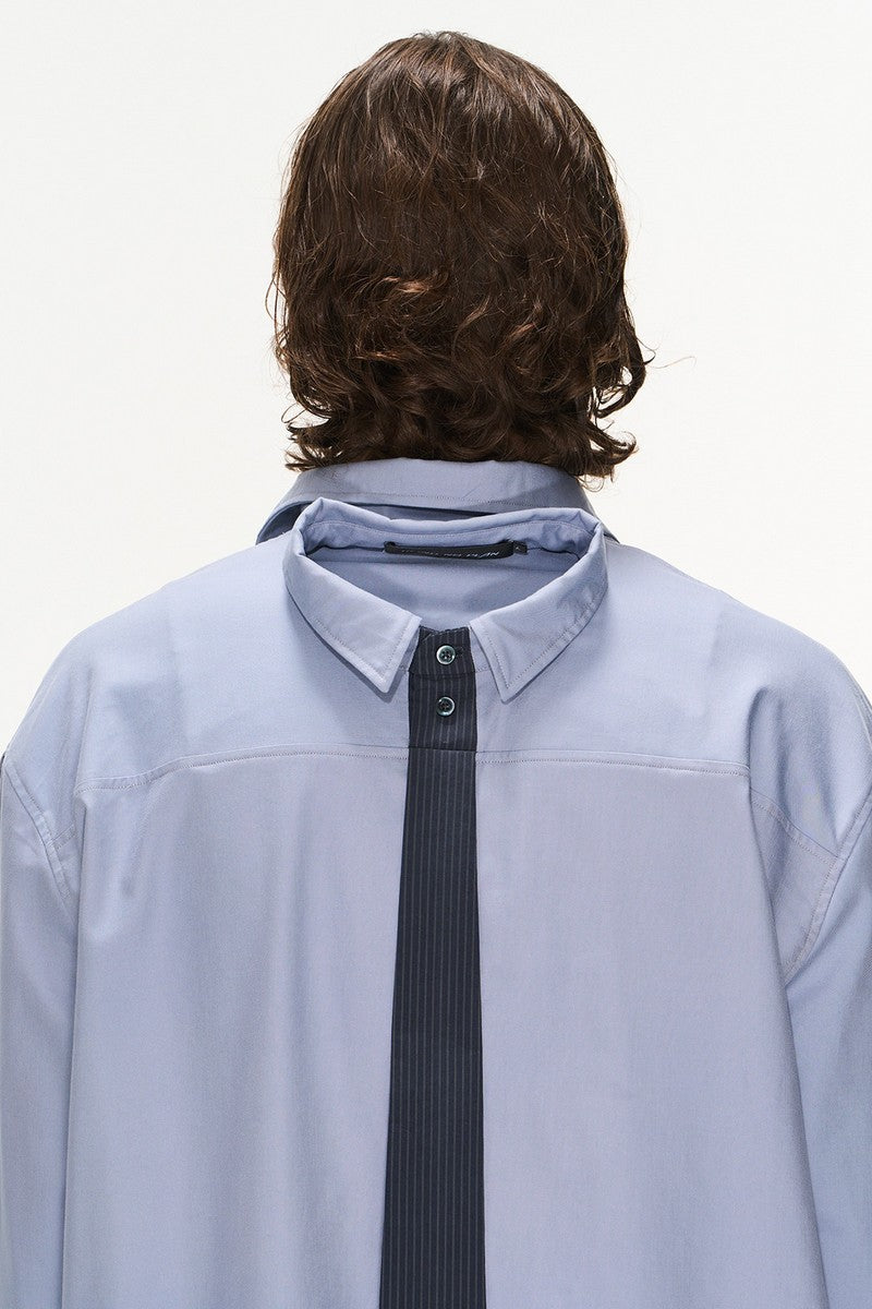 Double Neck Stitched Shirt - chiclara