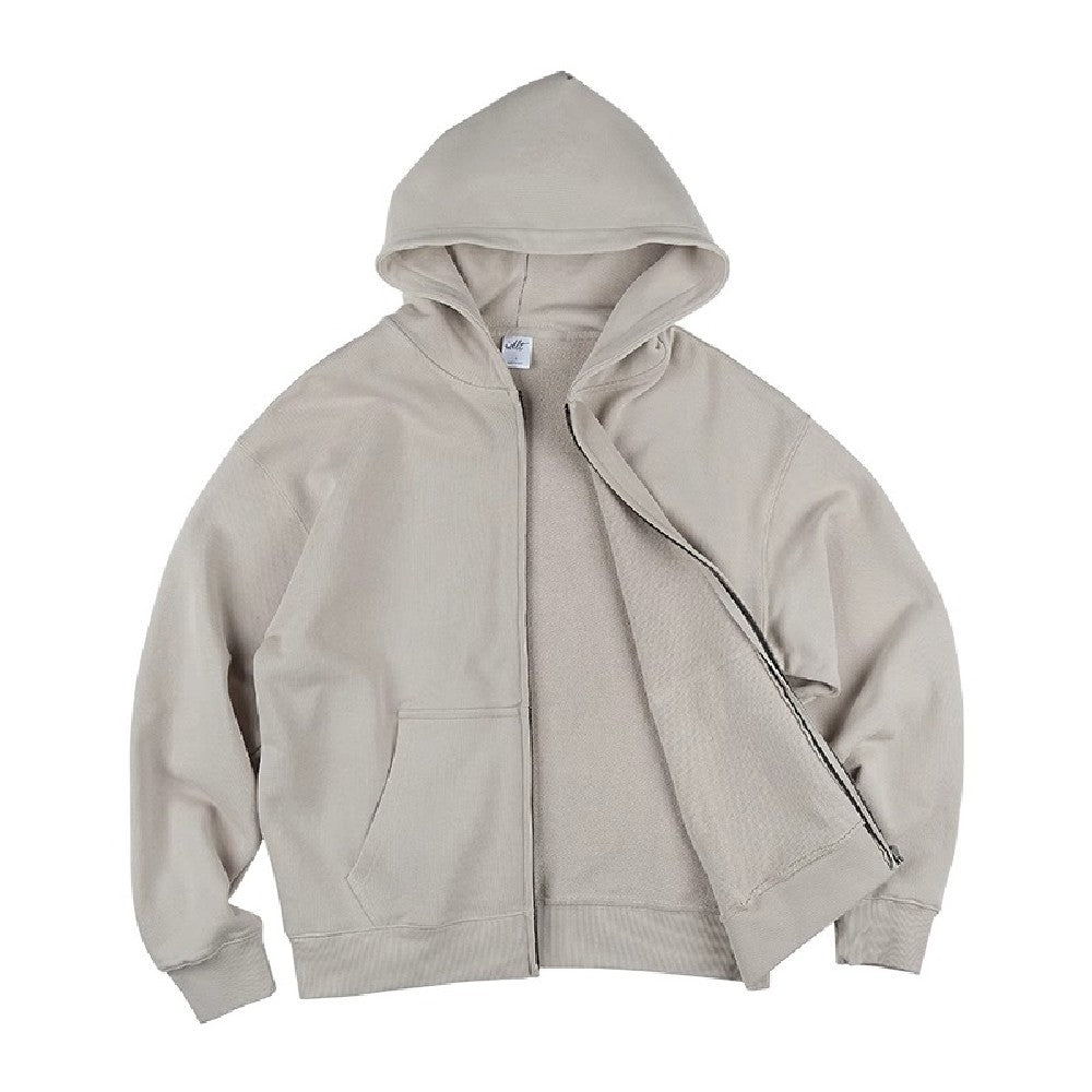 Zip-Up Hoodie in Heavy Weight Fabric - chiclara