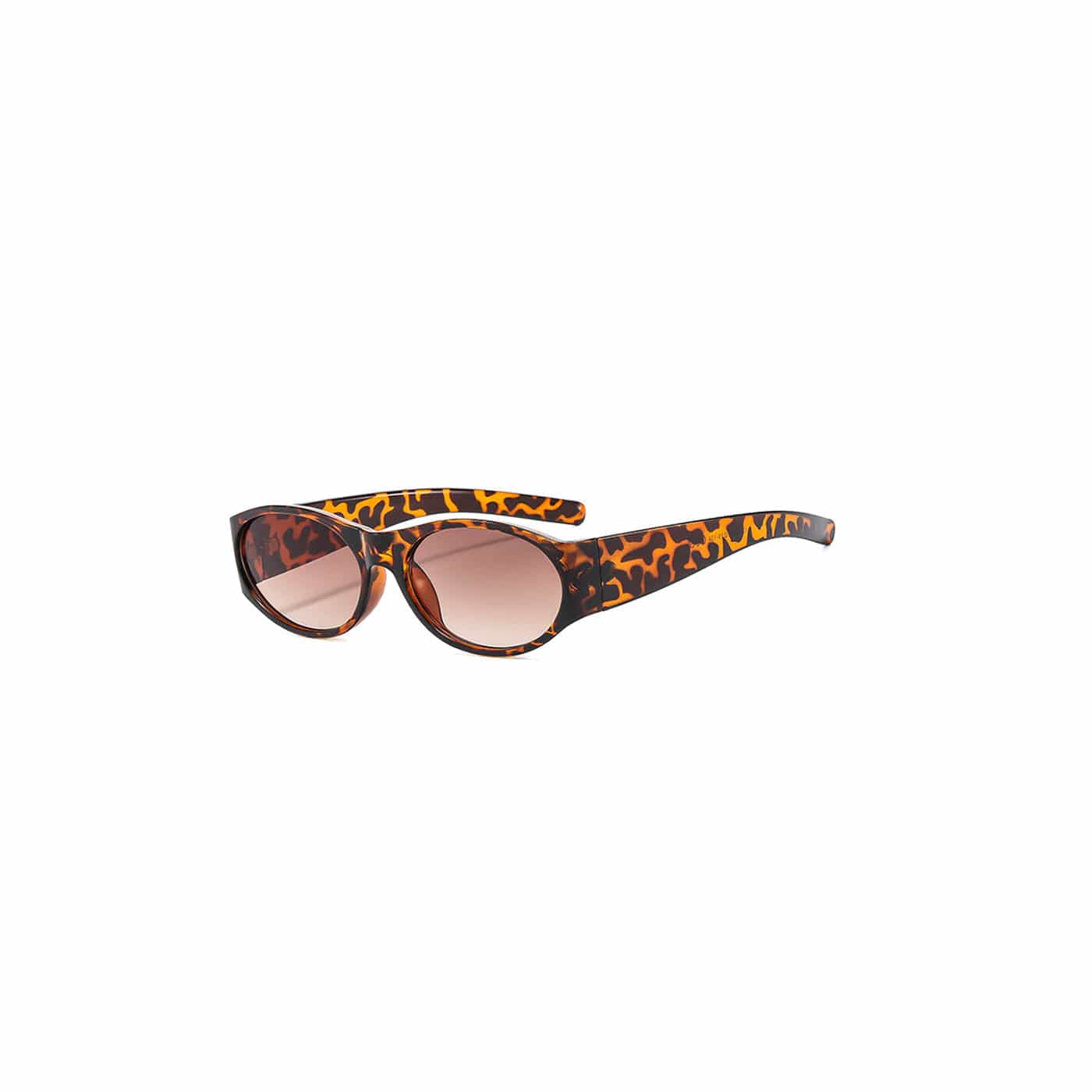 Wide-Temple Narrow Oval Sunglasses - view 3