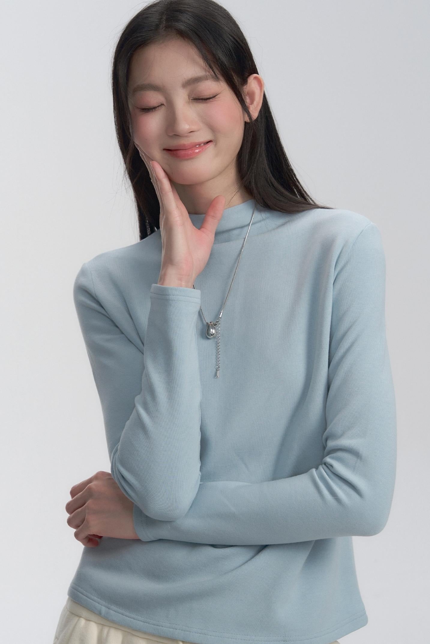 Mock Neck Long Sleeve Top