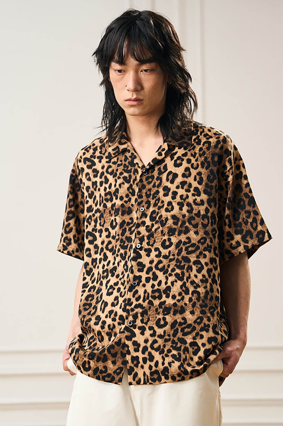 Leopard Print Resort Shirt