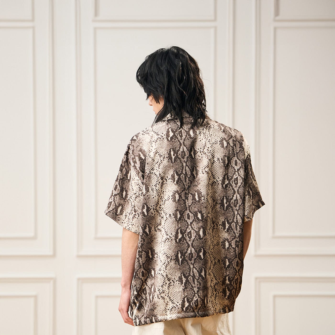 Snake Print Camp Shirt