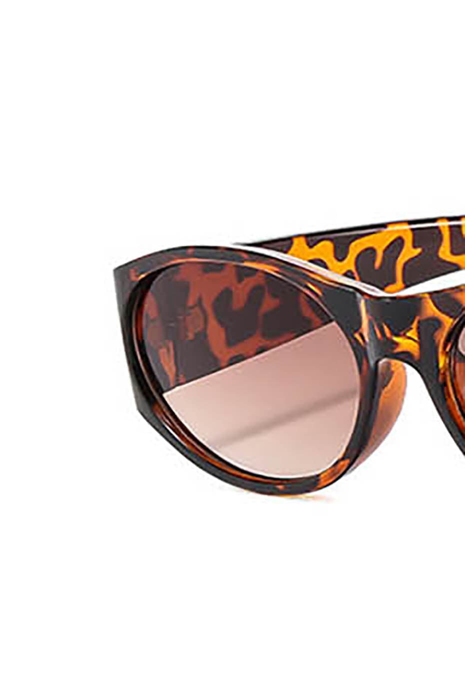 Wide-Temple Narrow Oval Sunglasses - view 8