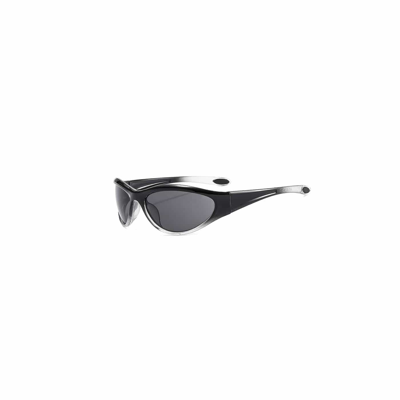 Contrast-Temple Cyclist Wrap Sunglasses - view 5
