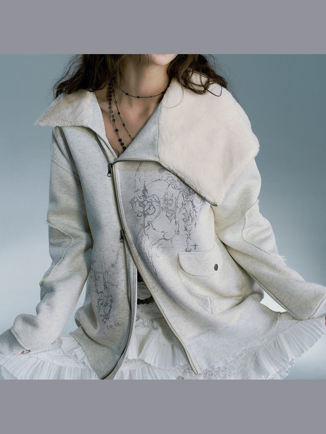 Angel Sketch Fleece Jacket