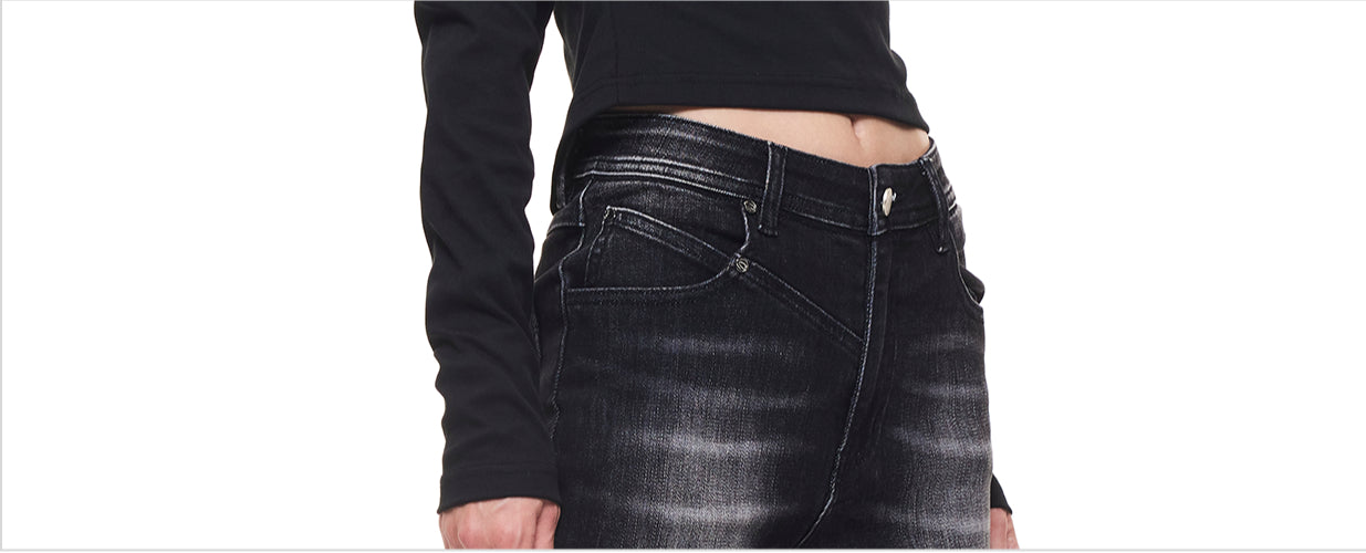 Black Skinny Washed Jeans