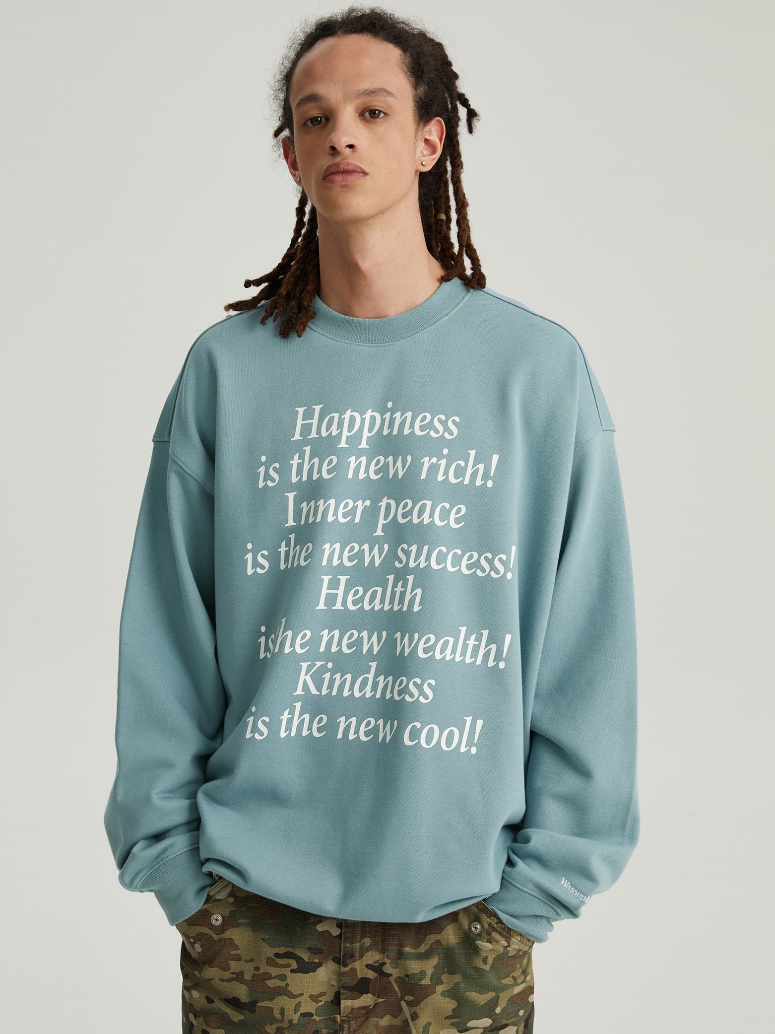 Bold Slogan Printing Sweatshirt - chiclara