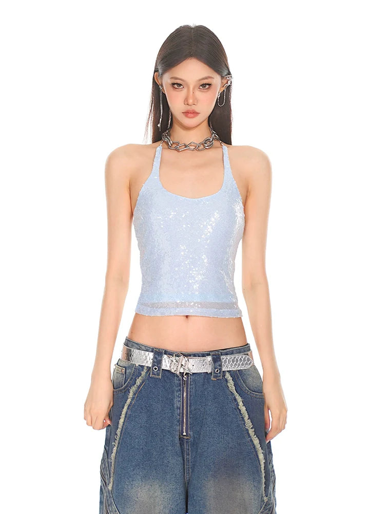 Sparkle Halter Crop Top