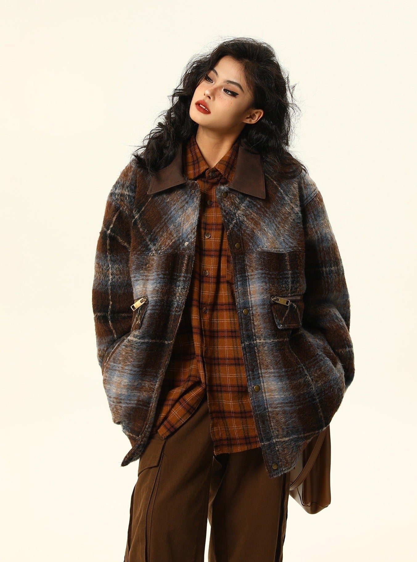 Plaid Wool Shirt Jacket/Shacket