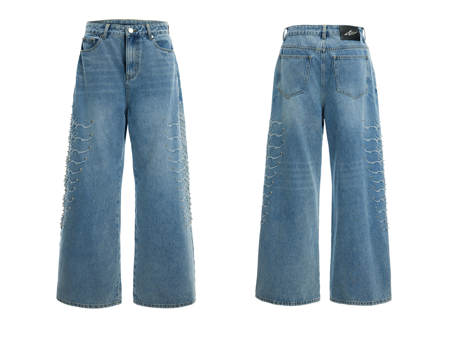 Wide-Leg Baggy Denim Jeans