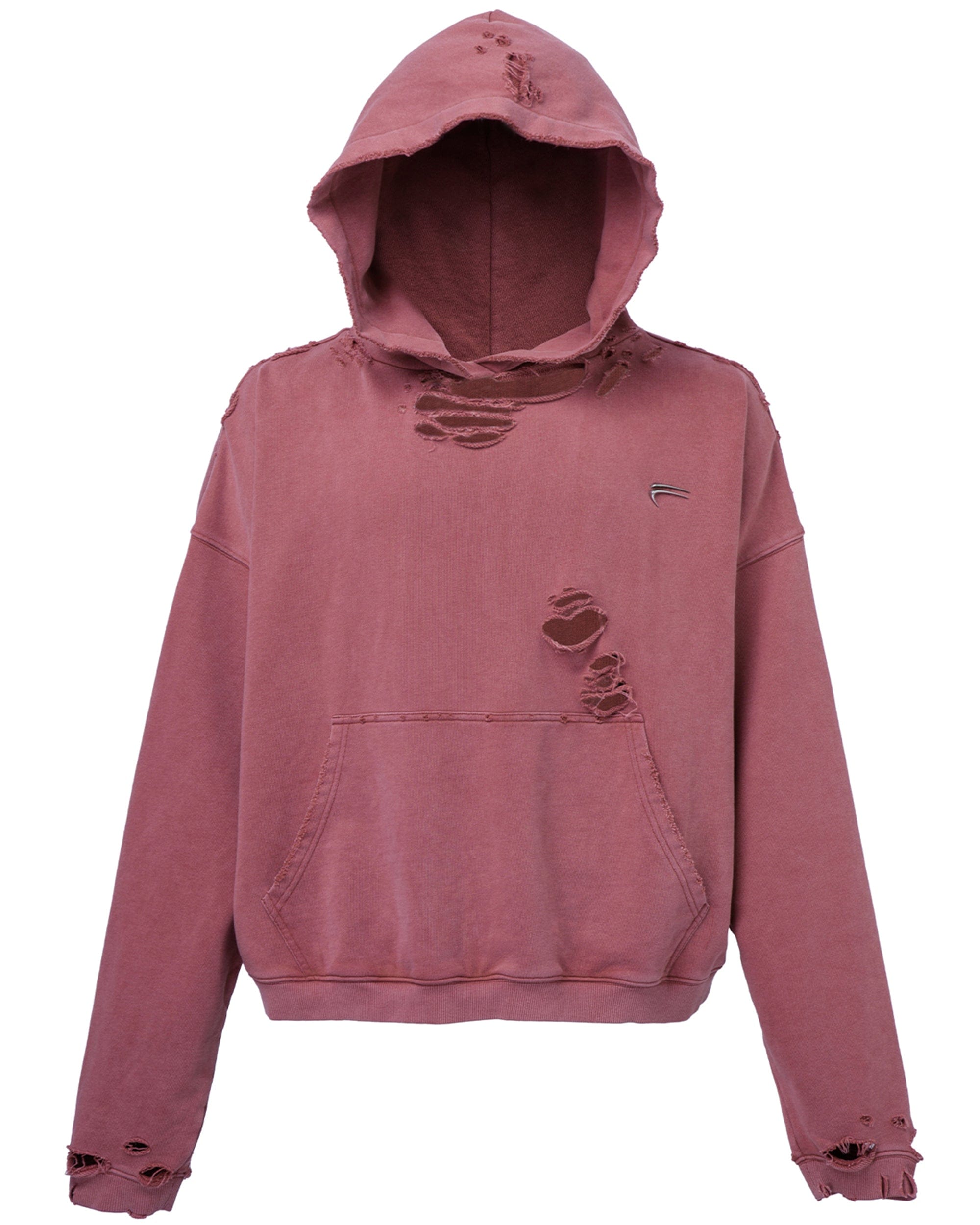 Sweat à capuche surdimensionné en détresse lourde