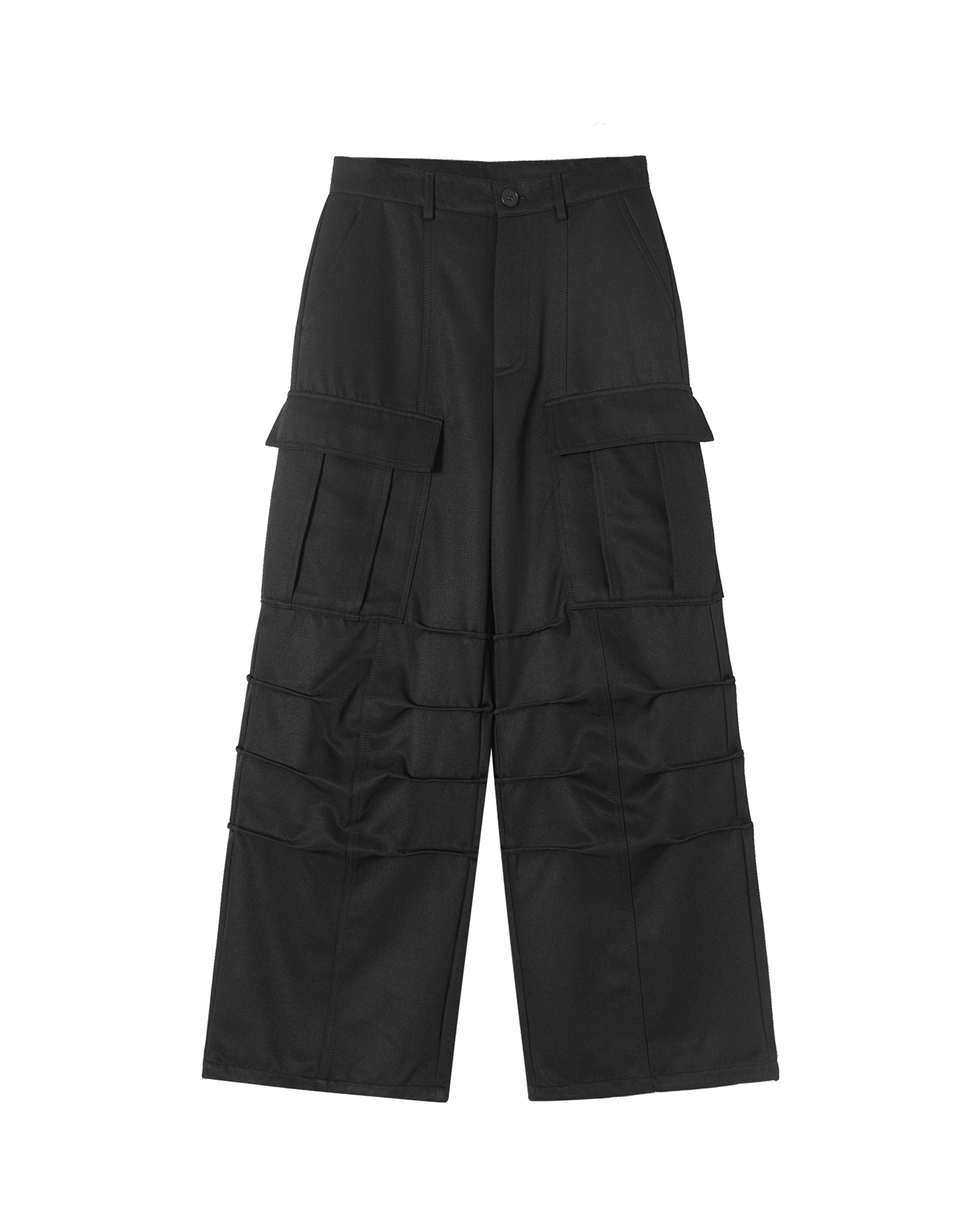 Multi-Pocket Crinkled Cargo Pants