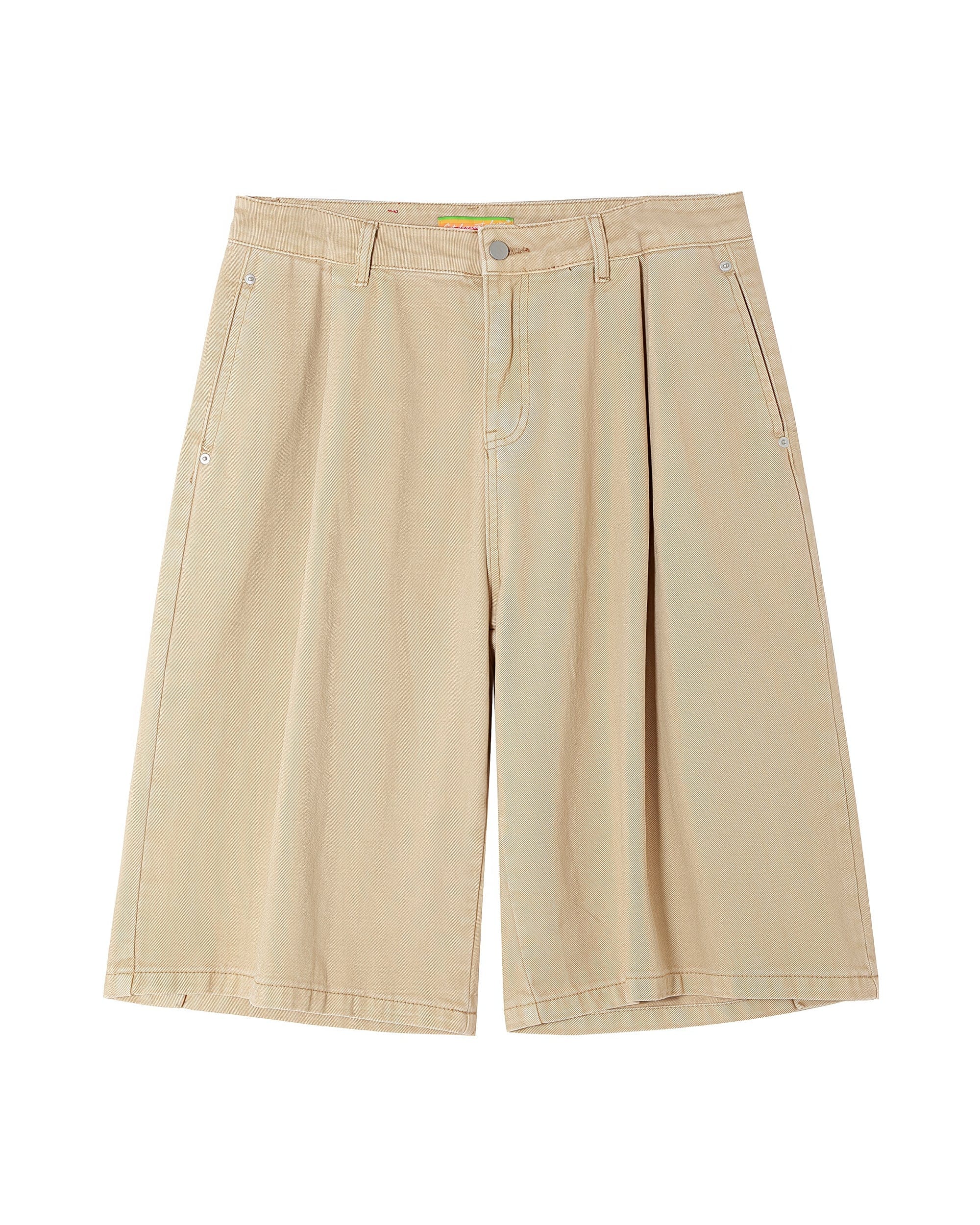 Classic Rivet Wide Leg Knee-Length Shorts