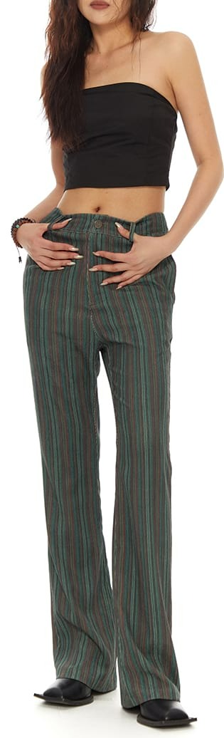 Striped Western Flare Pants