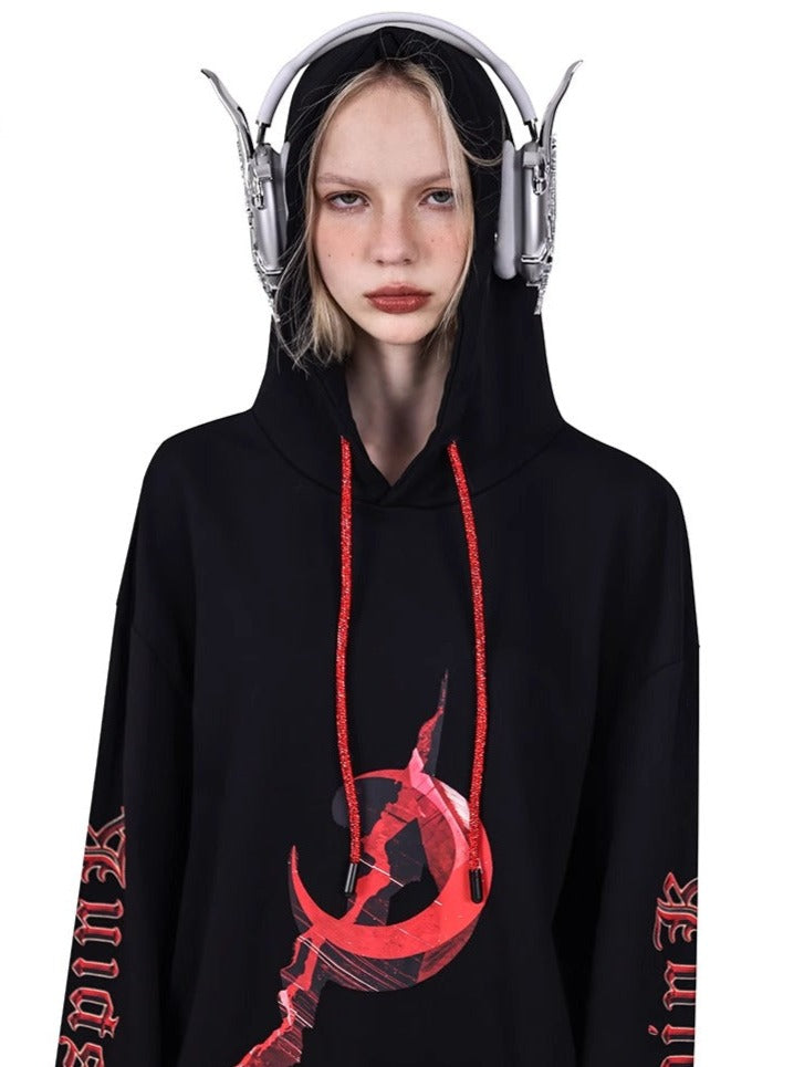 PINKSPINK Occult Symbol Hoodie - Red and Black