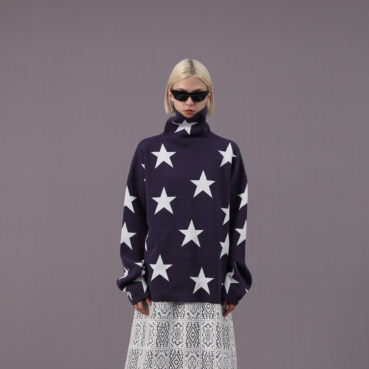 Star Turtleneck Sweater