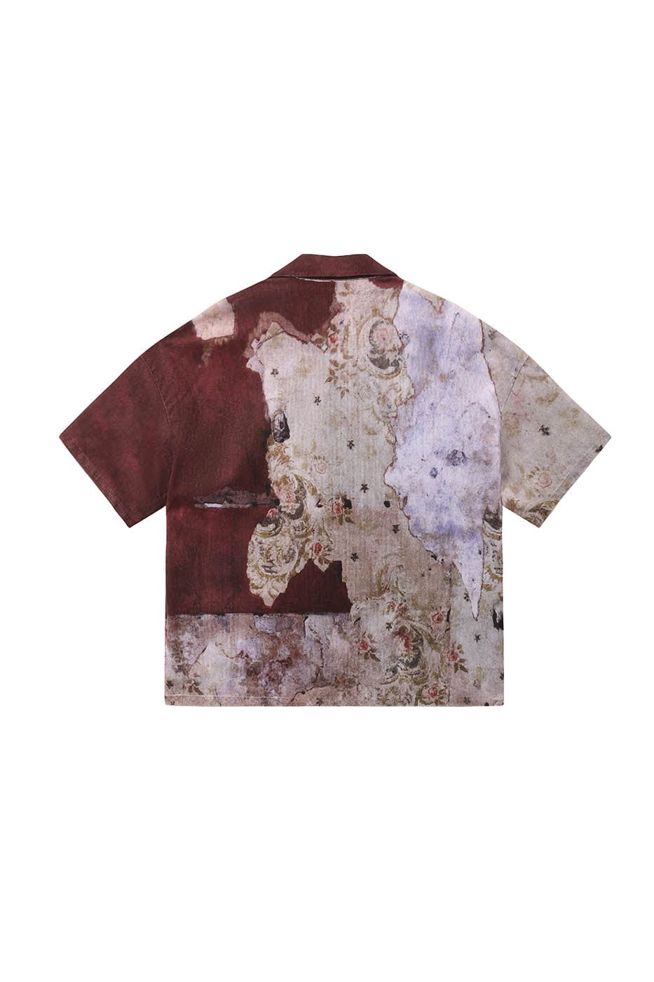 Abstract Print Camp Collar Shirt