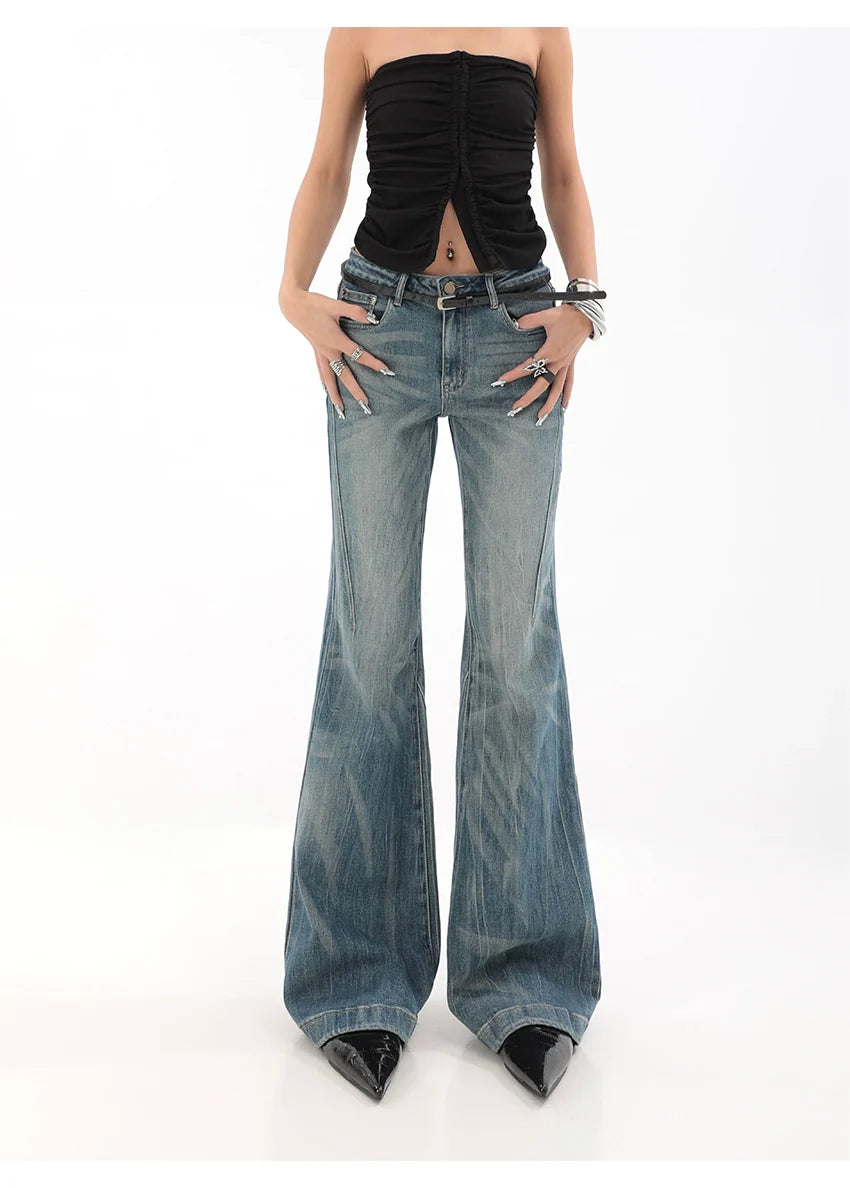 Light Wash Bell Bottom Flare Jeans