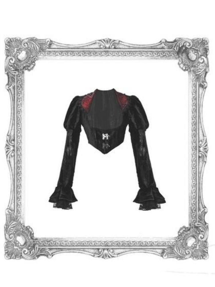 Gothic/Victorian-inspired Velvet Cardigan Top