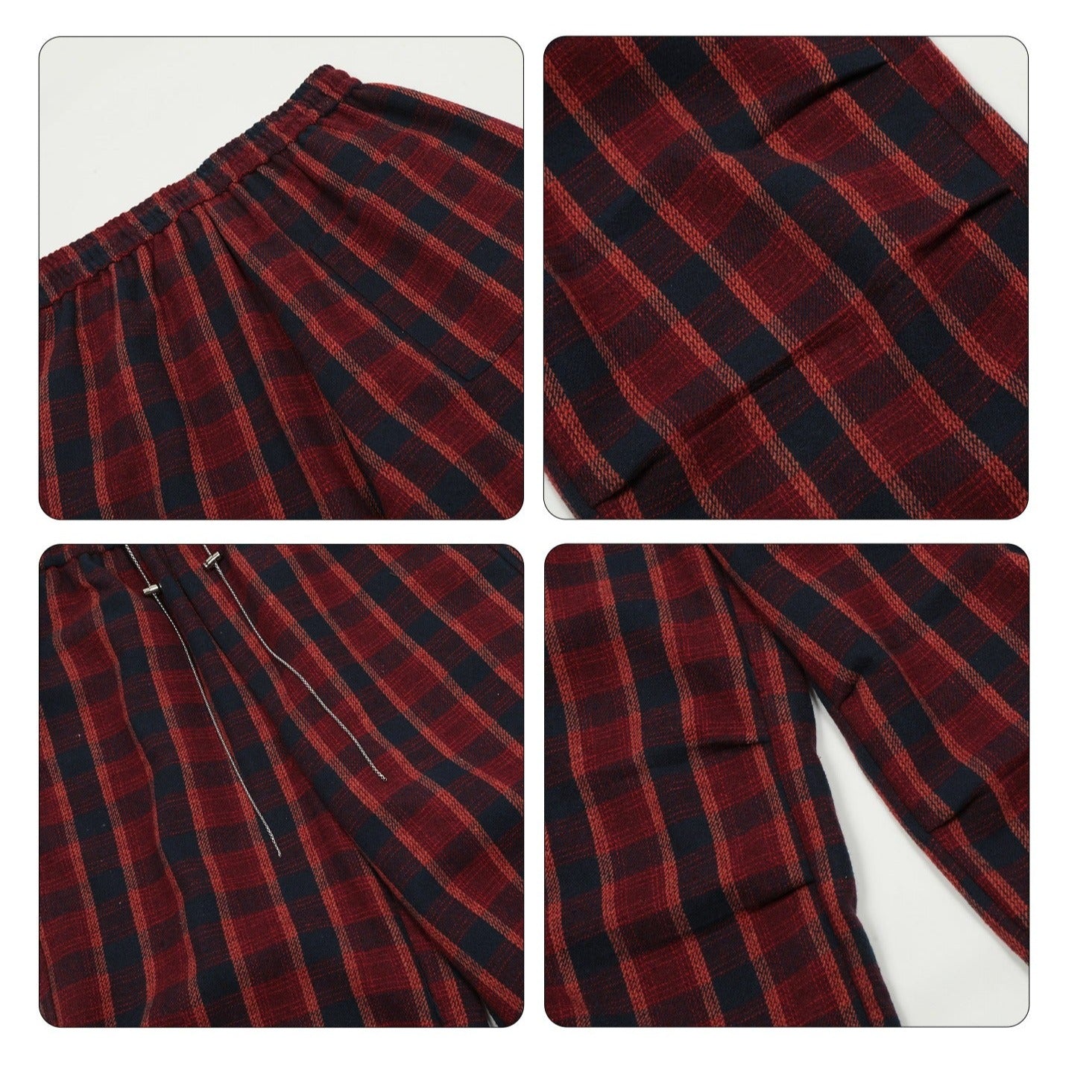 Buffalo Check Wide-Leg Lounge Pants