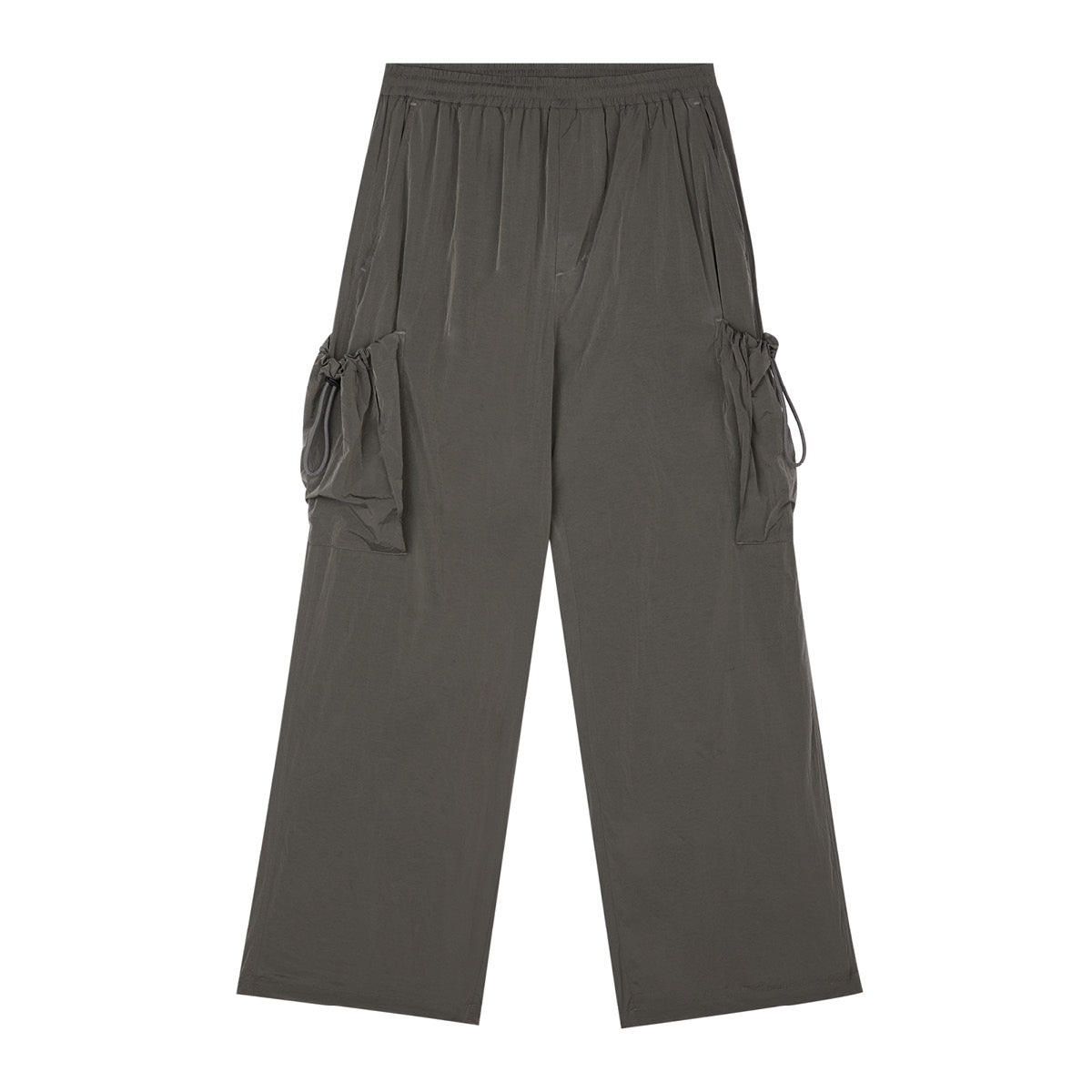 Luxe Metallic Silk Large Pockets Work Pants - chiclara